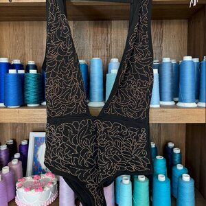 Urban Outfitters x Beach Riot Gold Dust One-Piece Size Small